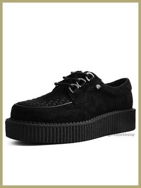 Faux Suede Creeper Sneakers Lace-Up Chunky Platform Unisex Ankle Boots Comfort
